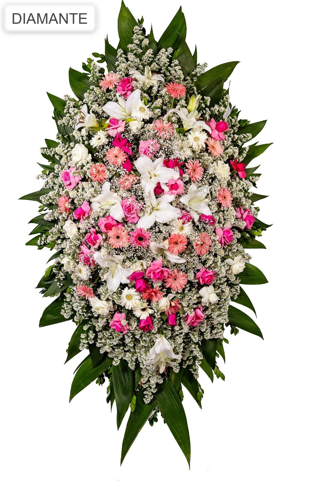 Coroa de flores modelo Diamante