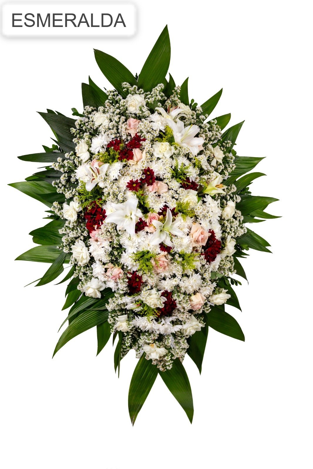 Coroa de flores modelo Esmeralda
