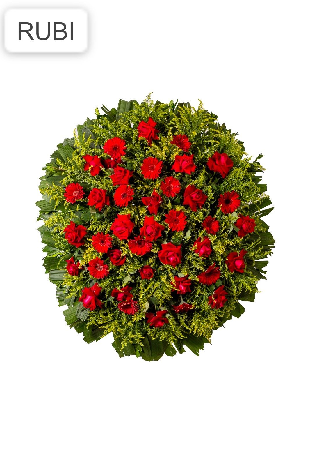 Coroa de flores modelo Rubi